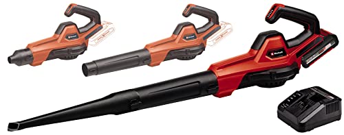 Einhell GE-ULB 18 Li E-Kit Power X-Change Universal Laubbläser (18V, Luftgeschwindigkeit 250km/h, 3-teiliges Rohr, elektr-Geschwindigkeitsregelung, mit LED-Anzeige, inkl. 2,0 Ah Akku und Ladegerät) von Einhell