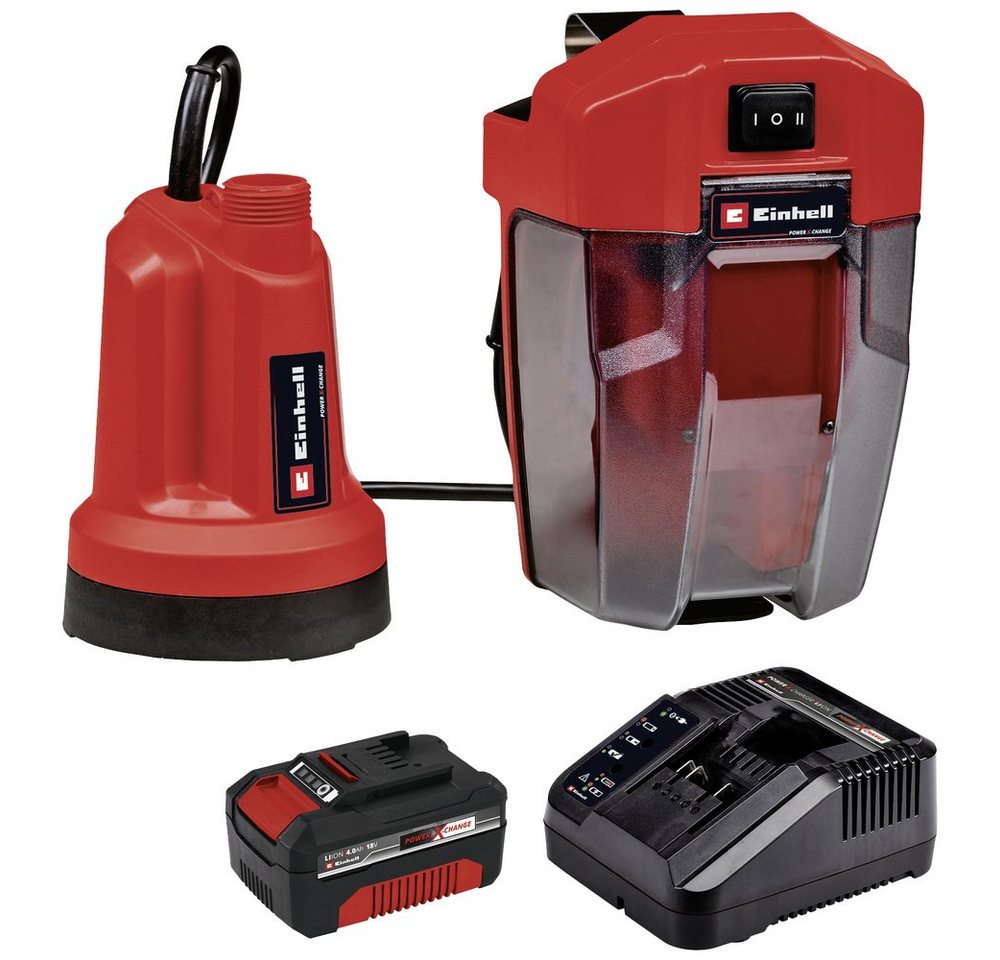 Einhell Gartenpumpe Einhell Power X-Change GE-SP 18 LL Li (1x4,0Ah) Klarwasser-Tauchpumpe von Einhell