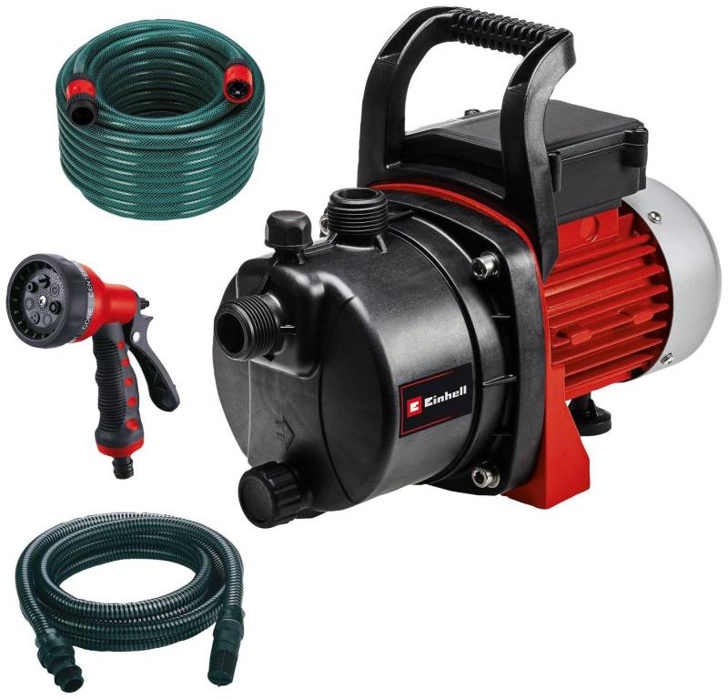 Einhell Gartenpumpe GC-GP 6538 Set/I, 3.800 l/h max.,mit 4m Saugschlauch, 20m Gartenschlauch, Sprühpistole von Einhell