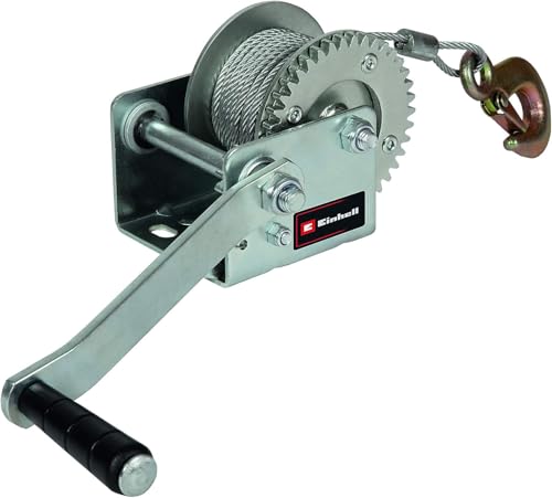 Einhell Handseilwinde TC-WI 500 (max. Tragkraft 500 kg, 10 Meter langes drallfreies Drahtseil, Rücklaufsperre, Softgrip inkl. Sicherheitslasthaken mit Sicherungsklappe) von Einhell