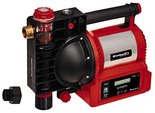 Einhell Hauswasserautomat GE-AW 1246 N FS (1.200 W, Wasserfüllanzeige, 4600 L/h, 5 bar Förderdruck, Schmutz-/Sauganzeige, Trockenlaufsicherung, Brühschutz, Vorfilter mit Rückschlagventil, Flow-Sensor) von Einhell