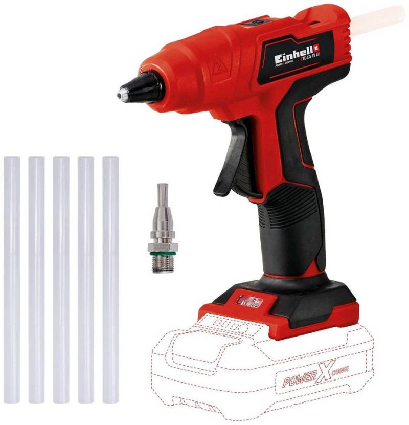 Einhell Heißklebepistole TE-CG 18 Li - Solo, (3 St), ohne Akku und Ladegerät von Einhell