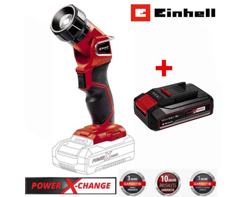 Einhell LED Taschenlampe Akku-Lampe TC-CL 18 Li H- + Akku 2.5 Ah 18V, 280 lm, ohne Ladegerät von Einhell