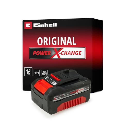 Original Einhell 18V 4,0 Ah Ah Power X-Change Akku (18V, für alle PXC-Geräte, Ladezustandsanzeige, Batteriemanagementsystem, situativ angepasste Ladezyklen, ohne Ladegerät) von Einhell