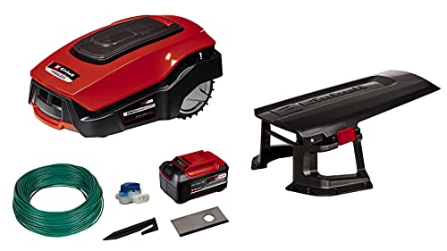 Einhell Mähroboter FREELEXO 1200 LCD BT Power X-Change (Li-Ion, 18 V, Multizonenmäher, Bluetooth App, 18 cm Schnittbreite, inkl. 5,2 Ah Akku, 4 Klemmen, Garage) von Einhell