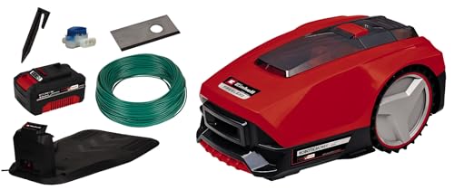 Einhell Mähroboter FREELEXO 550 Kit Power X-Change (18V, bis 35% Steigung, Stoß-/Kipp-/Hebe-/Regensensor, inkl. Installations-Kit für 550 m², inkl. 1x 3,0 Ah Akku) von Einhell