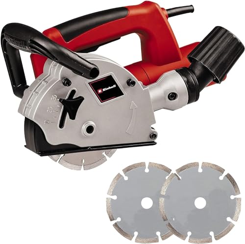 Einhell Mauernutfräse TC-MA 1300 (1.320 W, Leerlaufdrehzahl 9.000 min-1, max. Nutbreite 26 mm, max. Nuttiefe 30 mm, Spindelarretierung, inkl. 2x Trennscheibe Ø 125 mm) von Einhell