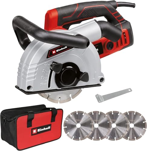 Einhell Mauernutfräse TE-MA 1700 (1.700 W, Schnittbreiteneinstellung bis 38 mm, Schnitttiefe bis 40 mm, Softstart, Überlastschutz, inkl. 4 Diamant-Trennscheiben) von Einhell