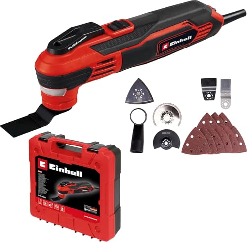 Einhell Multifunktionswerkzeug TE-MG 350 EQ (350 W, 22.000 bis 40.000 min^-1 Schwingzahl, LED-Licht, Schnellspannverschluss, inkl. Koffer und Zubehör) von Einhell