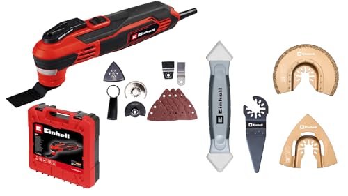 Einhell Multifunktionswerkzeug TE-MG 350 EQ (350 W, 22.000 bis 40.000 min^-1 Schwingzahl, LED-Licht, Schnellspannverschluss, inkl. Koffer und Zubehör) von Einhell