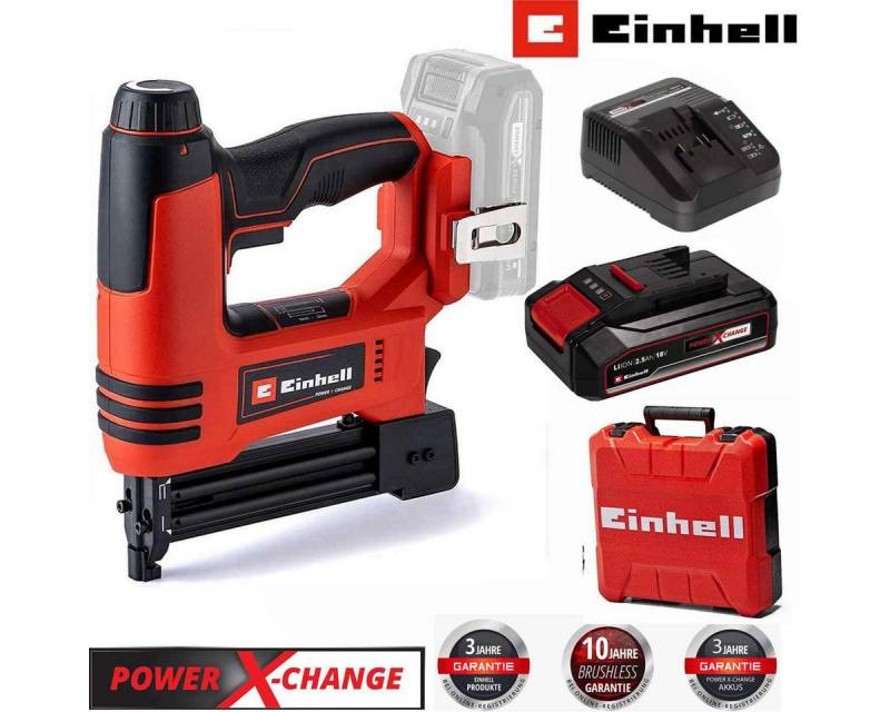 Einhell Akku-Tacker Nagler TE-CN 18 Li -18V,Tacker und Nagler mit Akku 2.5Ah + Koffer von Einhell