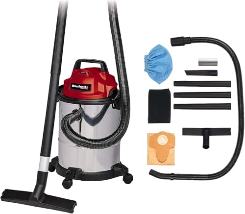 Einhell Nass-Trockensauger TC-VC 1815 S (1.250 W, 15 Ltr.-Edelstahlbehälter, 36 mm-Schlauchsystem, Zubehörhalterung, Saugdüse mit Kombi-Einsatz) von Einhell