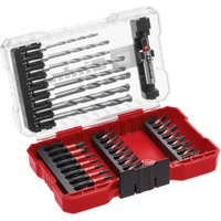 Original Einhell m-case 33-tlg. schlagfestes Bit- und Steinbohrer-Set (25-mm-Bits, 50-mm-Bits, Steinbohrer, 60-mm-Bithalter inkl. Aufbewahrungsbox) von Einhell