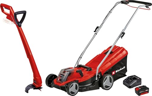 Einhell Power X-Change 18/33 Akku-Rasenmäher & Rasentrimmer Set - GE-cm 18/33 Li Akku Rasenmäher mit Akku und Ladegerät + Rasentrimmer GC-CT 18/24 P Li Set mit 20 Ersatzklingen Einhell Power X-Change 18/33 Akku-Rasenmäher & Rasentrimmer Set - GE-cm 18/33 Li Akku Rasenmäher mit Akku und Ladegerät + Rasentrimmer GC-CT 18/24 P Li Set mit 20 Ersatzklingen von Einhell