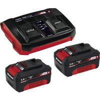 Einhell Power X-Change 2x 3Ah & Twincharger Kit 4512083 Werkzeug-Akku und Ladegerät 18V 3Ah Li-Ion von Einhell