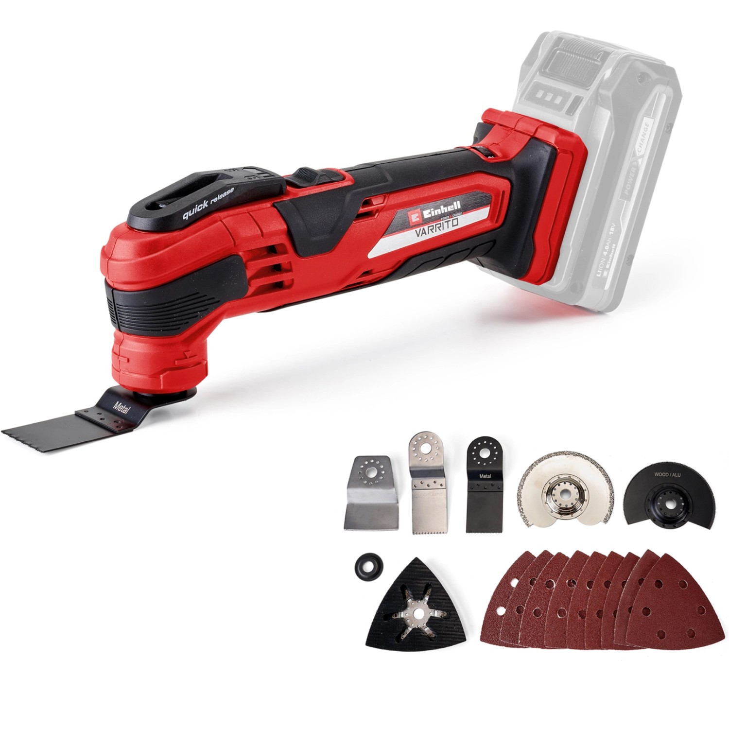 Einhell Power X-Change Akku-Multifunktionswerkzeug Varrito Solo inkl. Zubehör Einhell Power X-Change Akku-Multifunktionswerkzeug Varrito Solo inkl. Zubehör von Einhell