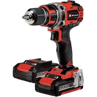 Professional Akku-Bohrschrauber tp-cd 18/50 Li bl Kit Power X-Change (18 v, Brushless, 50 Nm, 2 Gang, 13 mm Bohrfutter, inkl. 2x 2,0 Ah Akkus + von Einhell