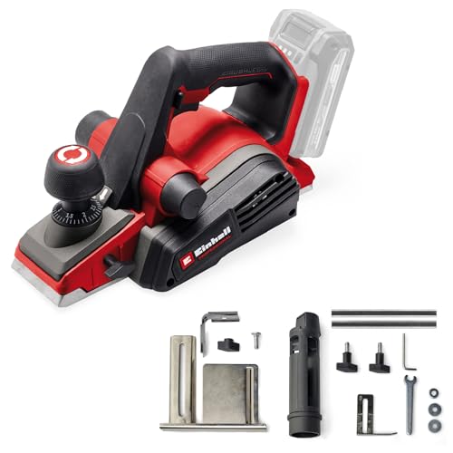 Einhell Professional Akku-Hobel TP-PL 18/3 Li BL-Solo Power X-Change (18 V, Brushless, 82 mm Hobelbreite, bis 3 mm Spantiefe, Falztiefen-/Parallelanschlag, inkl. 2x Wendemesser, ohne Akku) von Einhell