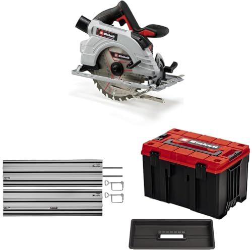 Einhell Professional Akku-Handkreissäge TP-CS 18/190 Li BL-Solo Power X-Change (18 V, Ø190 mm Sägeblatt, Brushless, werkzeuglose Einstellung, ohne Akku, inkl. Führungsschiene, inkl. inkl. E-Case) von Einhell