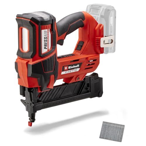 Einhell Professional Akku-Nagler FIXETTO 18/50 N Power X-Change (18V, 60 Schuss/min, max. 50 mm Nagellänge, Tiefeneinstellung, Einzel-/Serienschuss, inkl 500 Nägel, ohne Akku) von Einhell