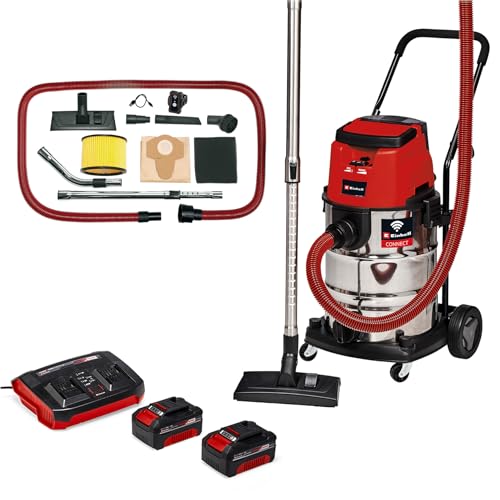 Einhell Professional Akku-Nass-Trockensauger TP-VC 36/30 S Auto Power X-Change (18V, Auto-Start Konnektivitätsfunktion, ECO-/BOOST-Funktion, inkl. 2x 4 Ah Akku & Twincharger) von Einhell