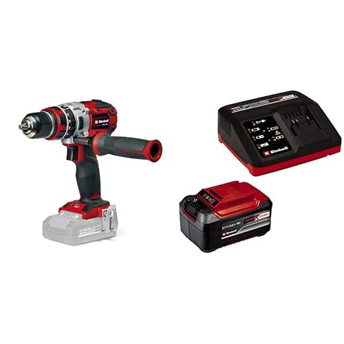 Einhell Professional Akku-Schlagbohrschrauber TP-CD 18/80 Li-i BL Power X-Change (18 V, Brushless, 80 Nm, Schlagbohrfunktion, 13 mm Bohrfutter, 2 Gang, 5,2Ah Akku und 4A Fastcharger) von Einhell