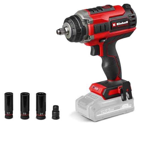 Einhell Professional Akku-Schlagschrauber IMPAXXO 18/450 Power X-Change (18 V, 450 Nm, 3 Leistungsstufen, Brushless, 1/2"-Aufnahme, inkl. Nuss-Set, ohne Akku) von Einhell