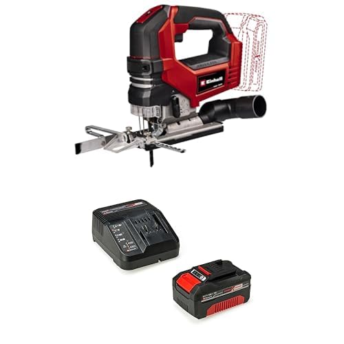 Einhell Professional Akku-Stichsäge TP-JS 18/135 Li BL Power X-Change (18 V, 135 mm Schnitttiefe in Holz, 26 mm Hubhöhe, Brushless, inkl. Sägeblatt, inkl. 4,0Ah Akku und Ladegerät) von Einhell