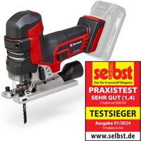 Professional Akku-Stichsäge tp-jst 18/135 Li bl Power X-Change (18 v, 135 mm Schnitttiefe in Holz, 26 mm Hubhöhe, Brushless, T-Style-Griff, 3x von Einhell