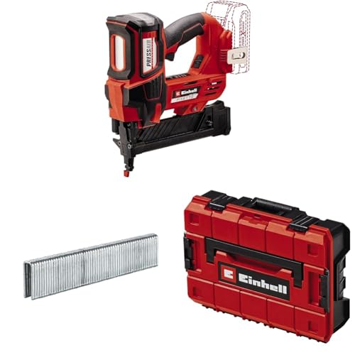 Einhell Professional Akku-Tacker FIXETTO 18/38 S Power X-Change (18 V, 60 Schläge/min, max. 38 mm Klammerlänge, Einzel-/Serienschuss, inkl. 3.500 Klammern, ohne Akku, inkl. E-Case) von Einhell