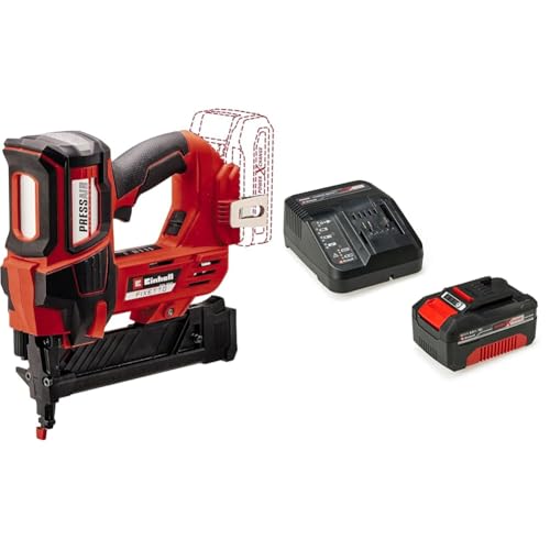 Einhell Professional Akku-Tacker FIXETTO 18/38 S Power X-Change (18 V, 60 Schläge/min, max. 38 mm Klammerlänge, Einzel-/Serienschuss, inkl. 500 Klammern, inkl. 4,0 Ah Akku und Ladegerät) von Einhell