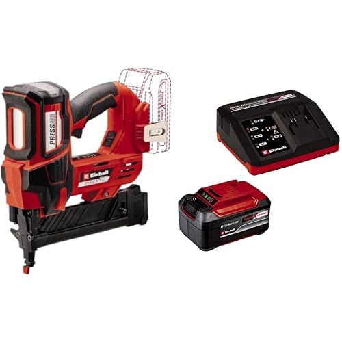 Einhell Professional Akku-Tacker FIXETTO 18/38 S Power X-Change (18 V, 60 Schläge/min, max. 38 mm Klammerlänge, Einzel-/Serienschuss, inkl. 500 Klammern, inkl. 5,2 Ah Akku und Ladegerät) von Einhell