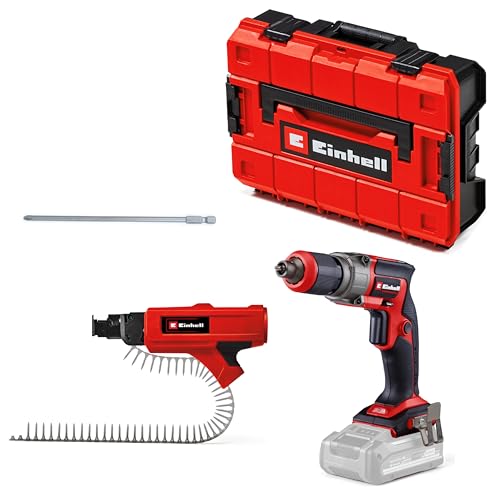 Einhell Professional Akku-Trockenbauschrauber TP-DY 18 Li BL + Magazine Power X-Change (18 V, Brushless, Tiefenanschlag, inkl. Magazinaufsatz, 2x Bit, E-Case, ohne Akku) von Einhell