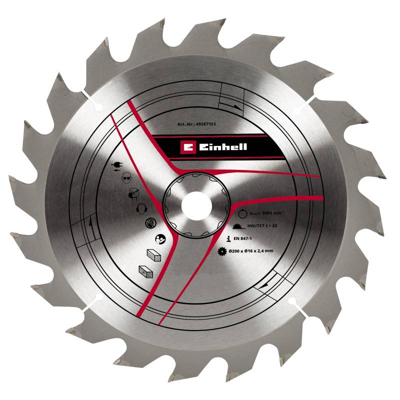 Einhell Sägeblatt Hartmetall Ø 200 x 16 x 2,4 mm Z20 von Einhell