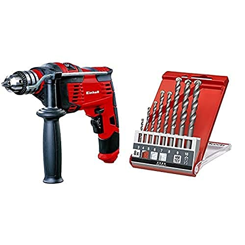 Einhell Schlagbohrmaschine TC-ID 1000 E (1010 W, Bohrleistung Ø Holz 32 mm, Beton 16 mm, Metall 13 mm, Metall-Tiefenanschlag, robustes Zahnkranzbohrfutter) von Einhell