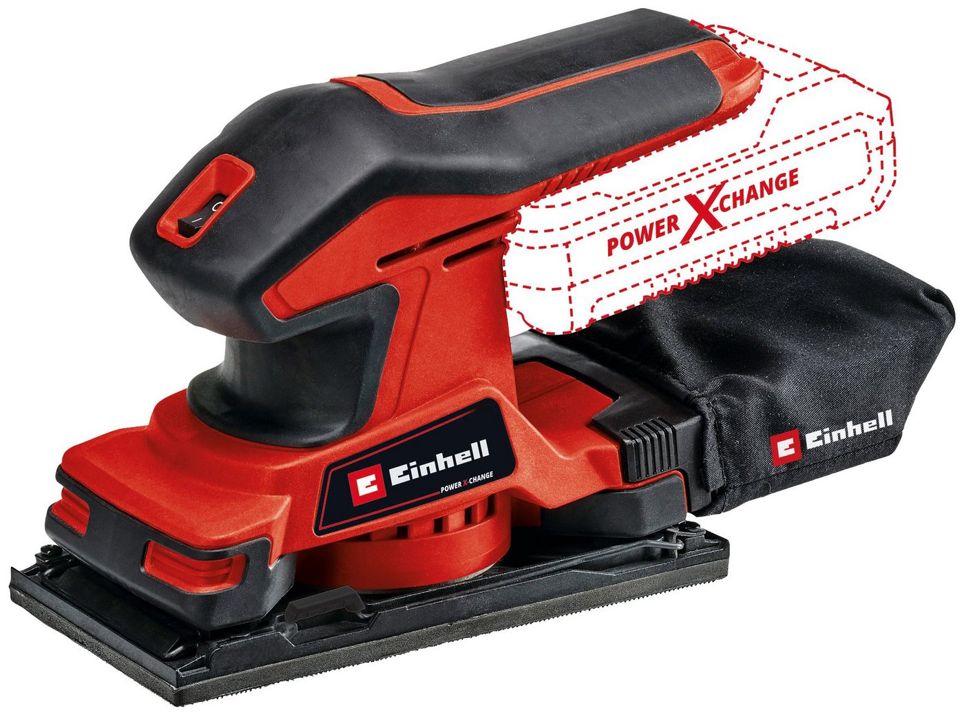 Einhell Schwingschleifer Akku-Schwingschleifer TC-OS 18/187 Li Solo, 24000 U/min, (2 tlg), ohne Akku und Ladegerät von Einhell