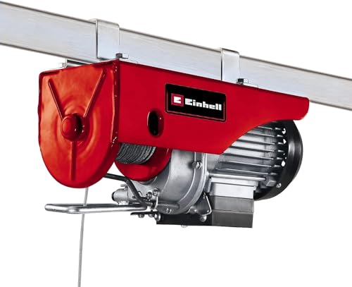 Einhell Seilhebezug TC-EH 250 (450 W, Not-Ausschalter, automatische Bremse und Endabschaltung, inkl. 12 m drallfreiem Drahtseil, Umlenkrolle mit Lasthaken und Sicherheitsbügel) von Einhell