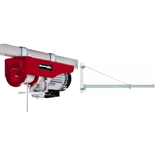 Einhell Seilhebezug TC-EH 600 (1050 W, Tragkraft ohne Umlenkrolle 300 kg auf 18 m/mit Umlenkrolle 600 kg auf 9 m, 18 m Drahtseil (Ø 4,5 mm), inkl. Sicherheitsbügel, Schwenkarm) von Einhell