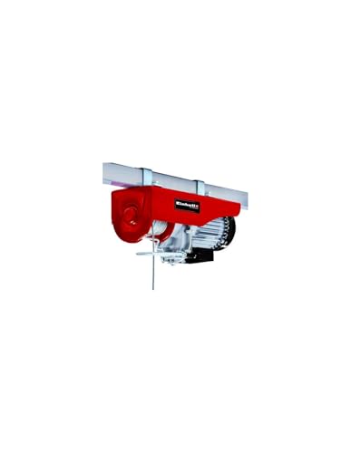 Einhell Seilhebezug TC-EH 600 (6 mm, Rot, 1050 W, Tragkraft ohne Umlenkrolle 300 kg auf 18 m/mit Umlenkrolle 600 kg auf 9 m, 18 m Drahtseil (Ø 4,5 mm), inkl. Sicherheitsbügel am Lasthaken) von Einhell