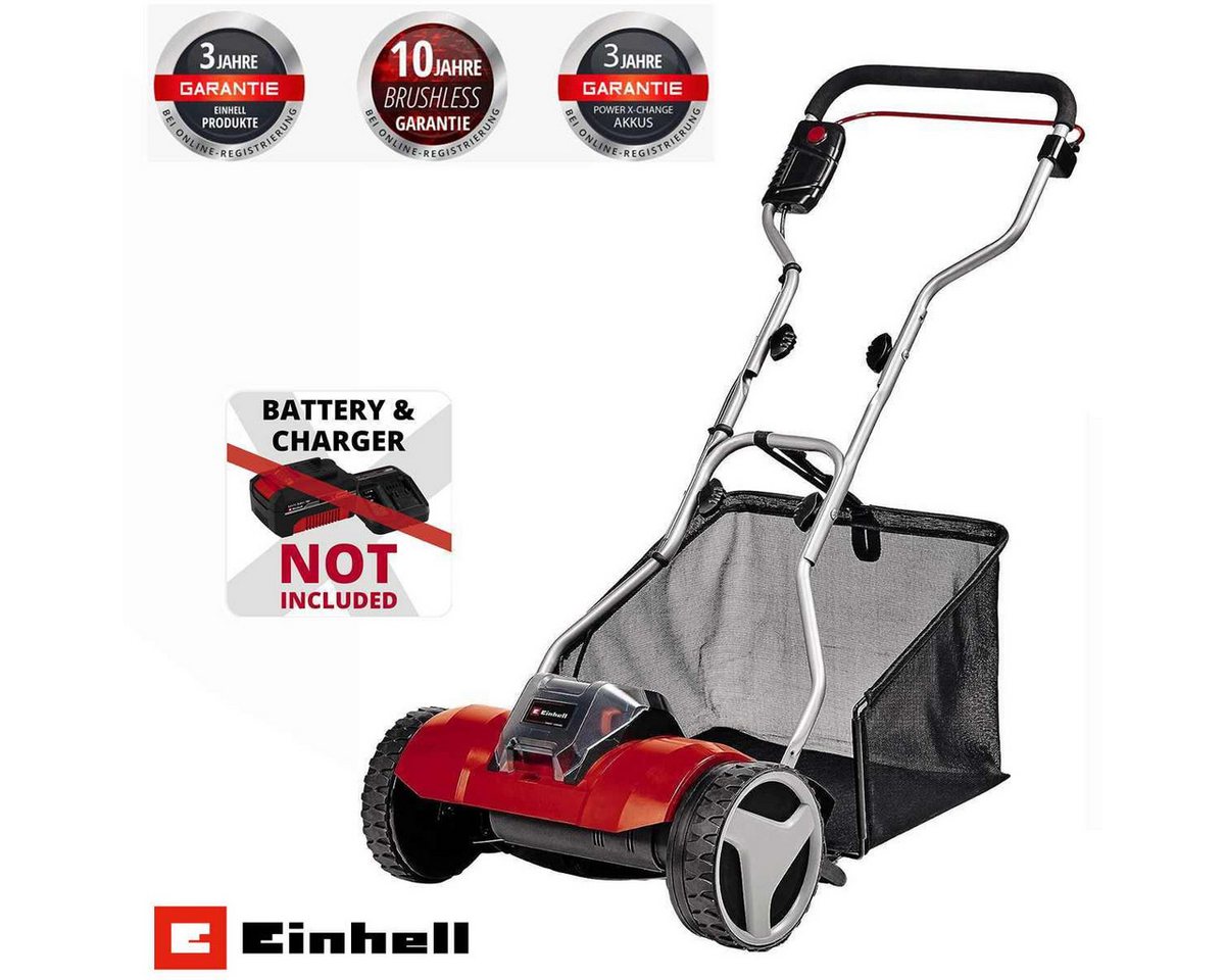 Einhell Spindelmäher Akku- Spindel Rasenmäher GE-HM 18/38 Li - Solo 18 V Power X Change von Einhell