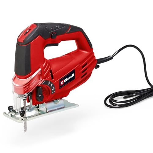 Einhell Stichsäge TC-JS 85 (620 W, max. 85 mm, 45° Schrägschnitt, Hubzahlregelung, 4-Stufen Pendelhub, Absaugadapter, Parallelanschlag) von Einhell