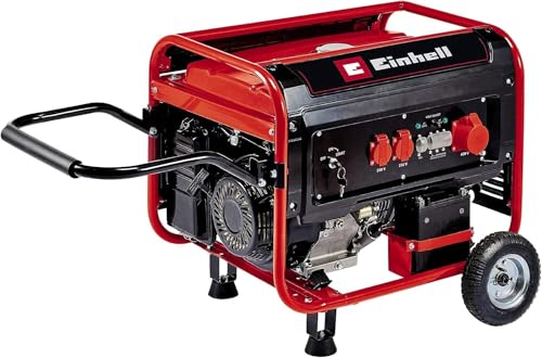 Einhell Stromerzeuger (Benzin) TC-PG 55/E5 (max 7500 W, 25 L Tank, 3000 W Dauerleistung, 4-Takt-Motor, 2x 230 V, 1x 400 V, Ölmangelsicherung, Überlastschutz, AVR) von Einhell