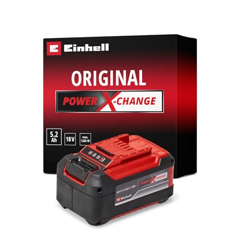 Original Einhell 5,2 Ah Plus System Akku Power X-Change (Li-Ionen Akku, 18 V, 5,2 Ah, passend für alle Power X-Change Geräte) von Einhell