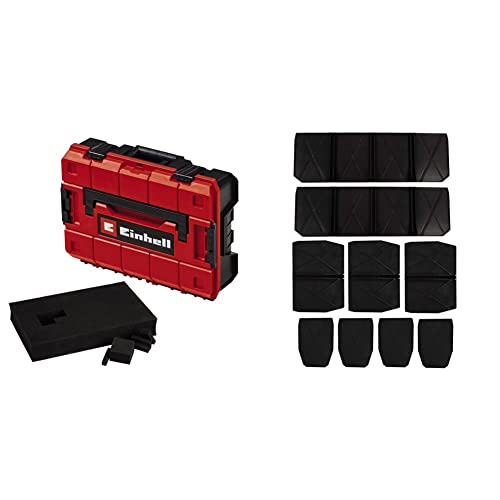 Einhell Systemkoffer E-Case S-F (für universelle Aufbewahrung von Werkzeug, max. 25 kg Beladung, stapelbar, inkl. Rasterschaumstoff und 9 Kunststofffächer) von Einhell