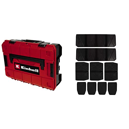 Einhell Systemkoffer E-Case S-F (max. 25 kg, Aufbewahrung von Zubehör und Werkzeug, stapelbar, inkl. 2x Schaumstoffeinlagen, 9 Kunststofffächer) von Einhell