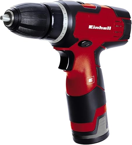 Einhell Akku Bohrschrauber TH-CD 12-2 Li (12V, 1,3Ah, 24Nm, Quick Stop, 2 Gang-Getriebe, 20 Drehmomentstufen, Spindelarretierung, Transportkoffer) von Einhell