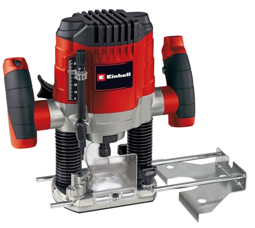 Einhell Oberfräse TC-RO 1155 E (1100 W, Ø 6 und 8 mm, Drehzahlregelung, Parallelanschlag, Absaugadapter, inkl. Zubehör) von Einhell