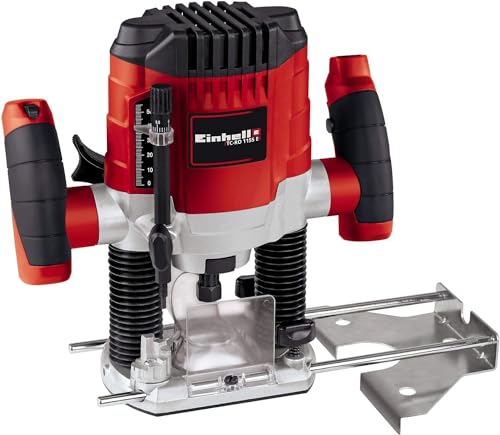 Einhell Oberfräse TC-RO 1155 E (1100 W, Ø 6 und 8 mm, Drehzahlregelung, Parallelanschlag, Absaugadapter, inkl. Zubehör) von Einhell