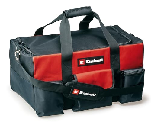Einhell Tasche Bag 56/29 (für Werkzeuge & Zubehör, langlebig mit verstärktem Boden, Tragegurt, Tragegriff, verschiedene Taschen und Fächer) von Einhell