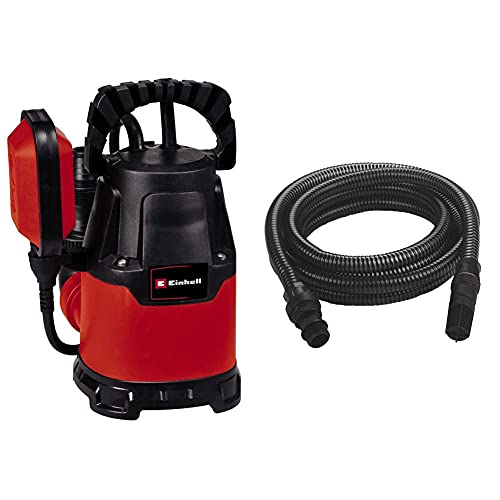 Einhell Tauchpumpe GC-SP 2275 (220 W, 7.500 Liter pro Stunde, max. Förderhöhe 6 m, flachabsaugend bis 5 mm, Klarwasserpumpe, bis zu 5 mm Partikelgröße, inkl. 7 m Kunststoffschlauch) von Einhell